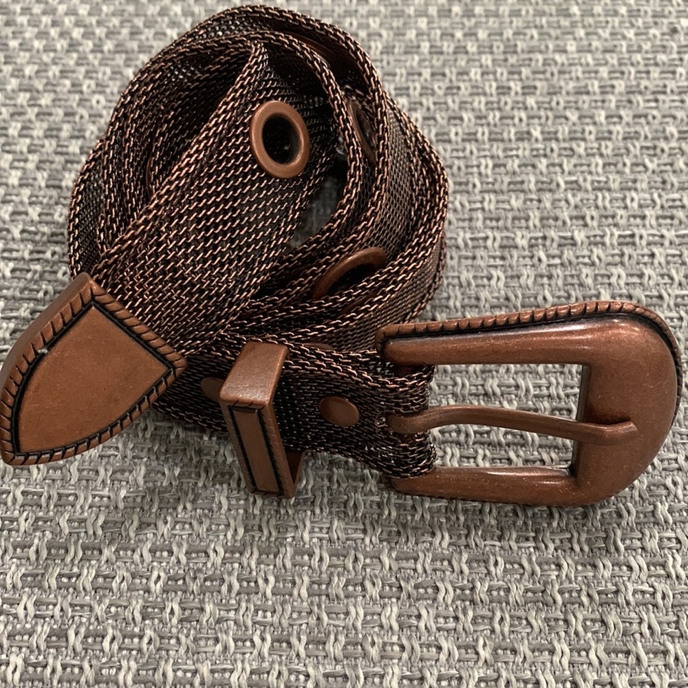 NEW Most Wanted Metal Mesh Belt in Bronze